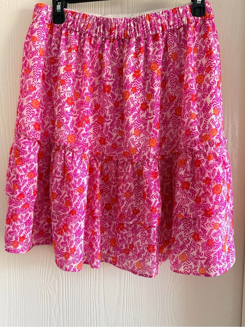 J. Crew Pink and Orange Floral Mini Skirt